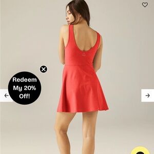 NEW Beyond Yoga Spacedye Movement Dress With Shorts Coral Orange Color Medium